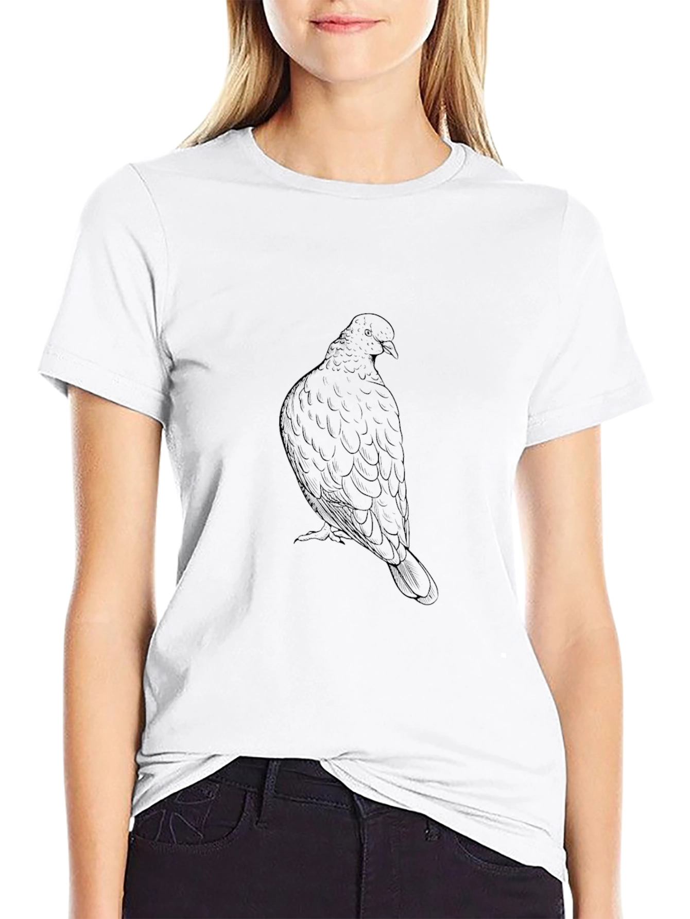 Black Pigeon Graphic Tee - Stylish & Unique