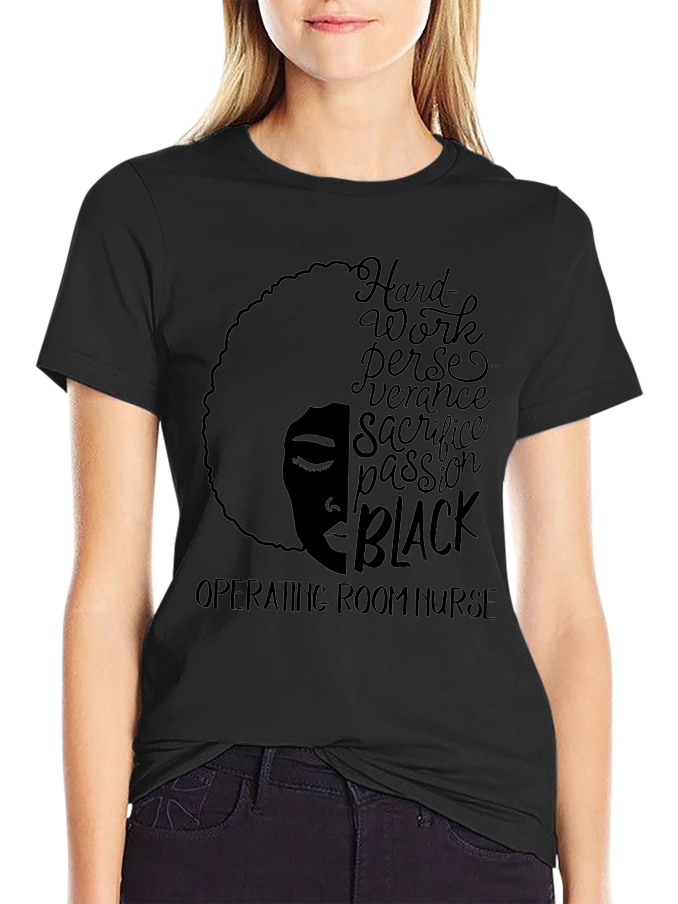 Black Operating Room Nurse T-Shirt