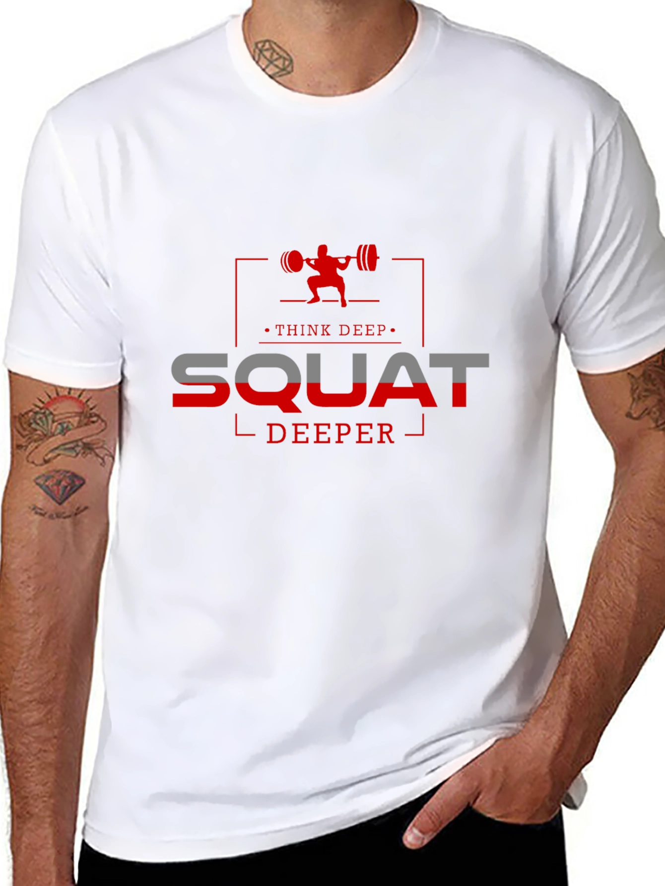 Think Deep Squat Deeper Graphic T-Shirt