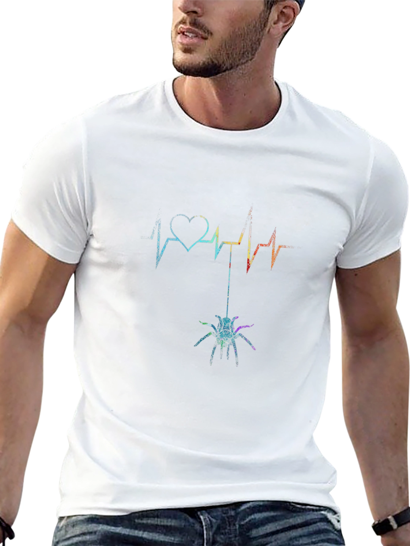 Heartbeat Spider Graphic Tee - Unique Design