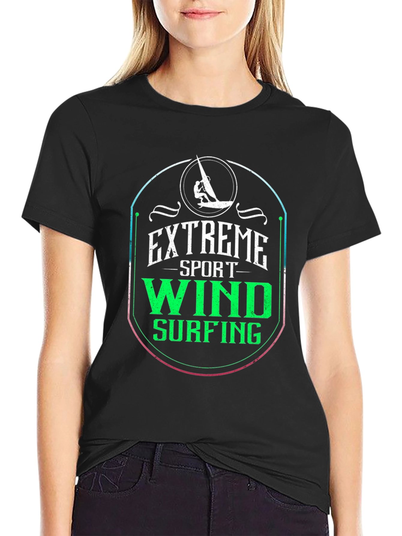 Extreme Sport Wind Surfing Graphic Tee