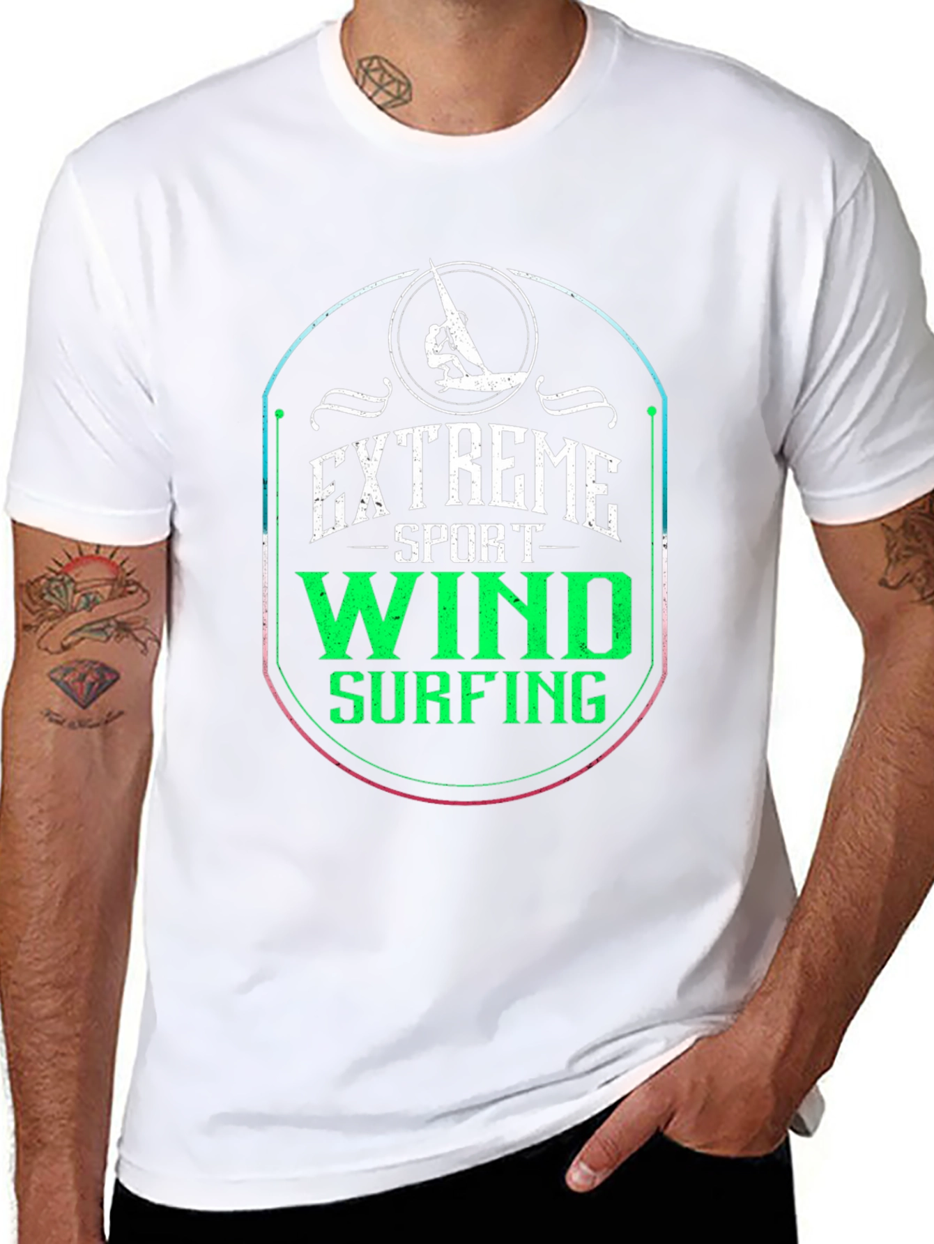 Extreme Sport Wind Surfing Graphic Tee
