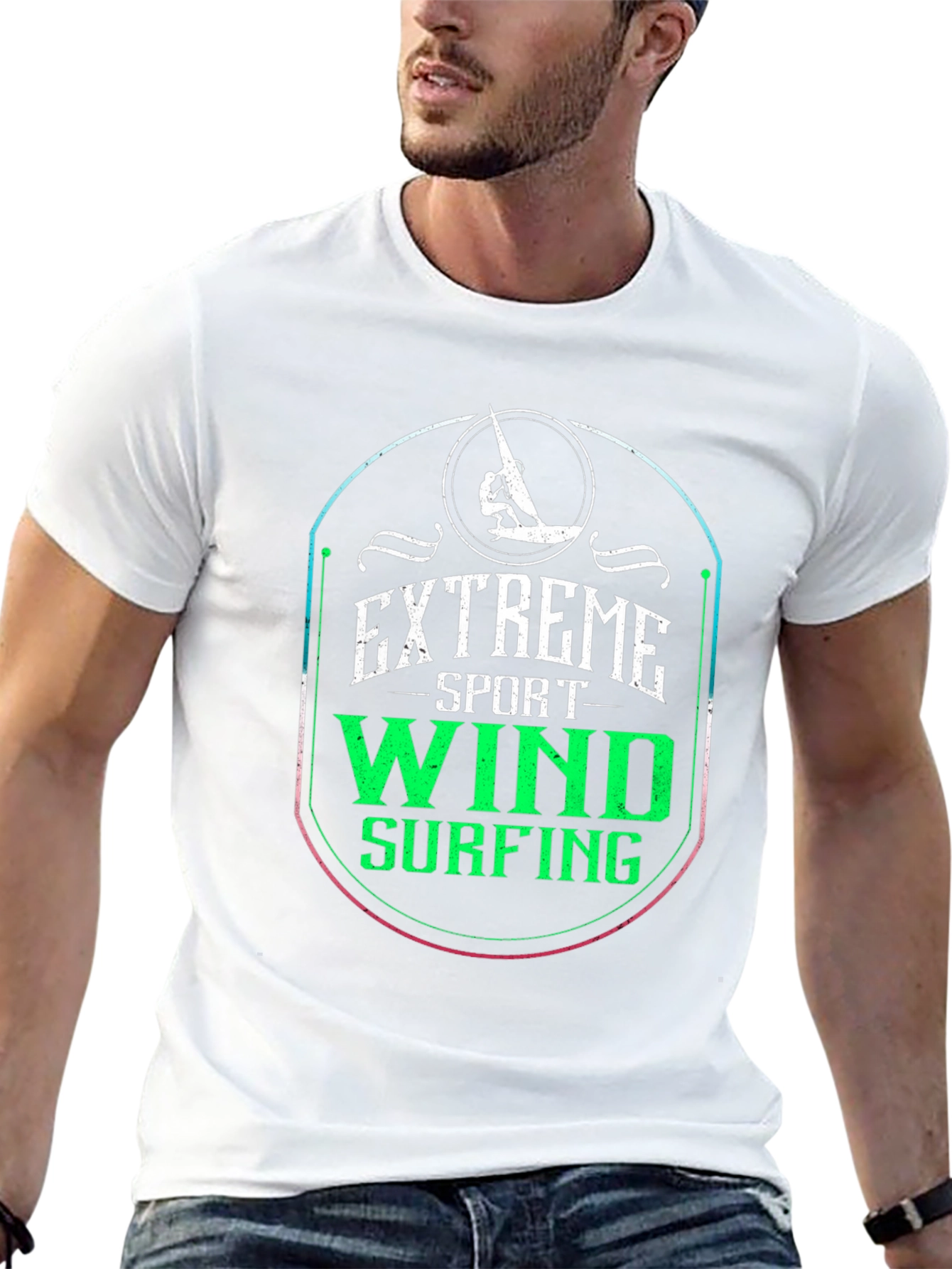 Extreme Sport Wind Surfing Graphic Tee