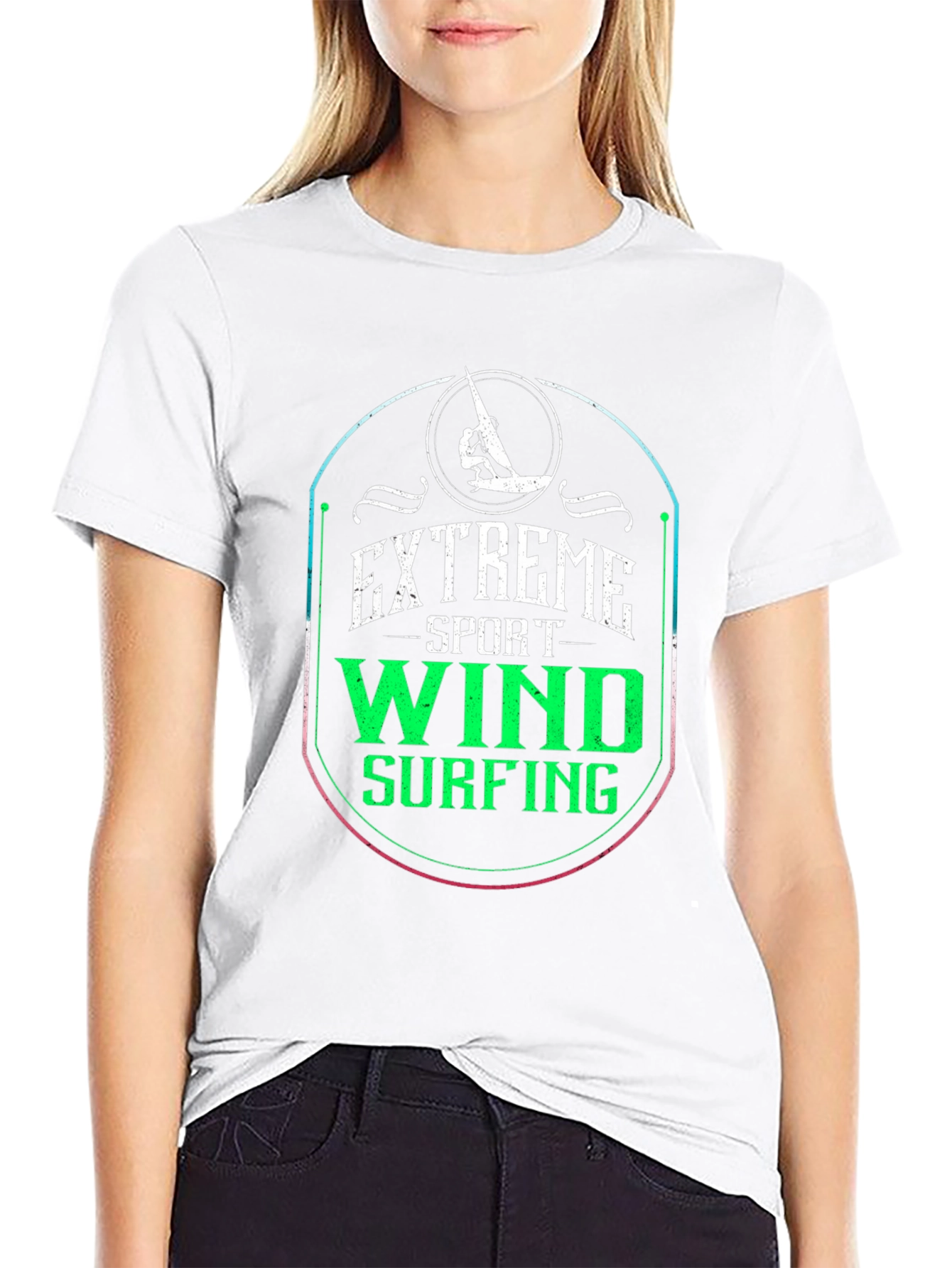 Extreme Sport Wind Surfing Graphic Tee