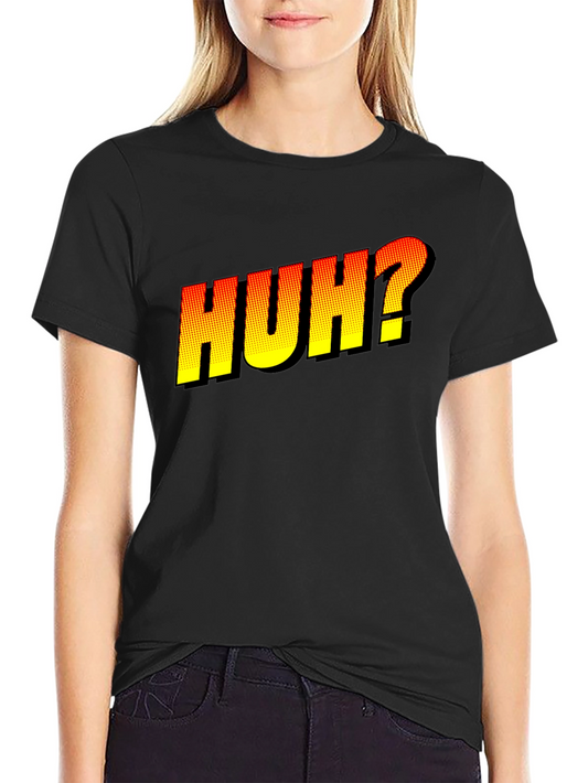 Huh? Graphic Novelty T-Shirt - Black