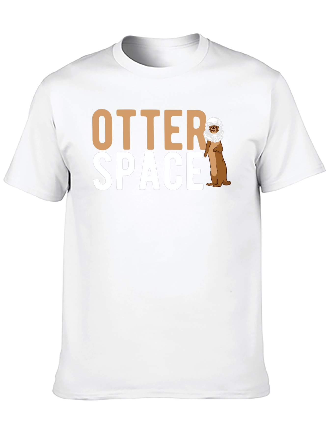 Otter Space Graphic T-Shirt - Novelty Astronaut Otter Tee