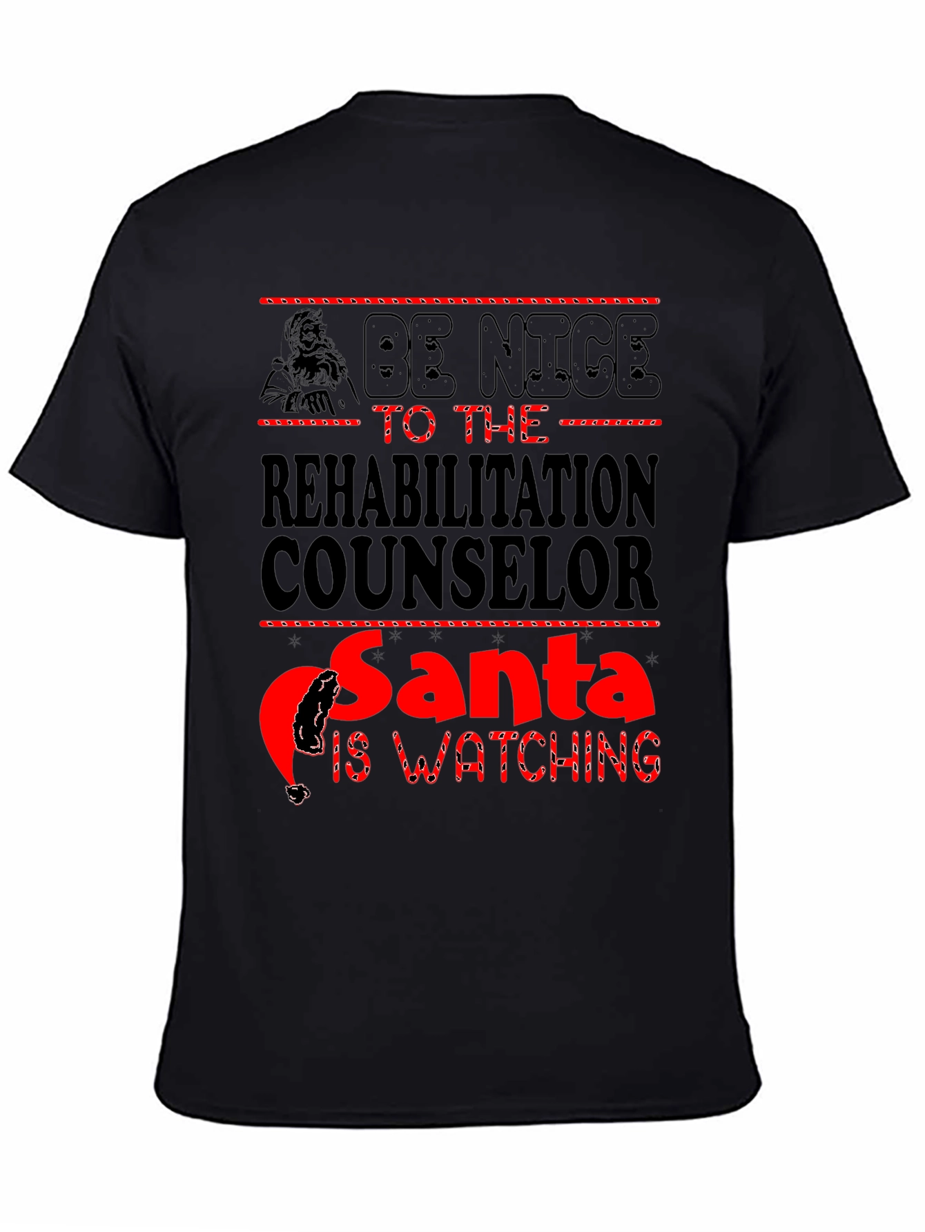 Rehabilitation Counselor Santa Watching T-Shirt