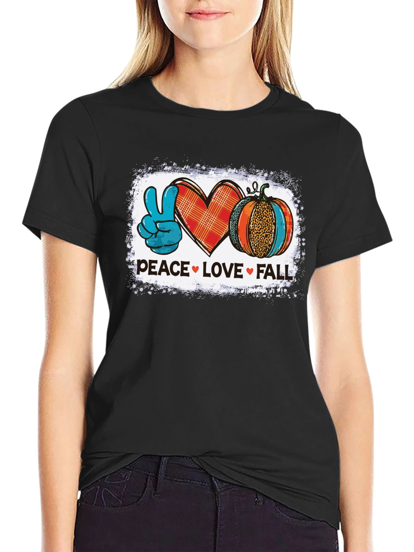 Peace Love Fall Graphic T-Shirt