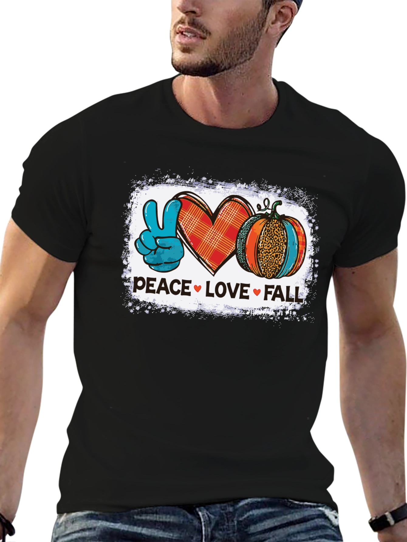 Peace Love Fall Graphic T-Shirt