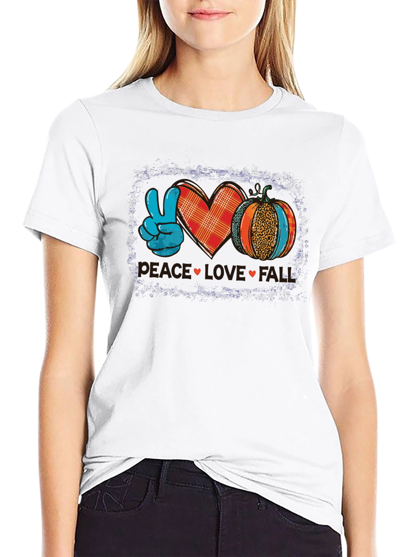 Peace Love Fall Graphic T-Shirt