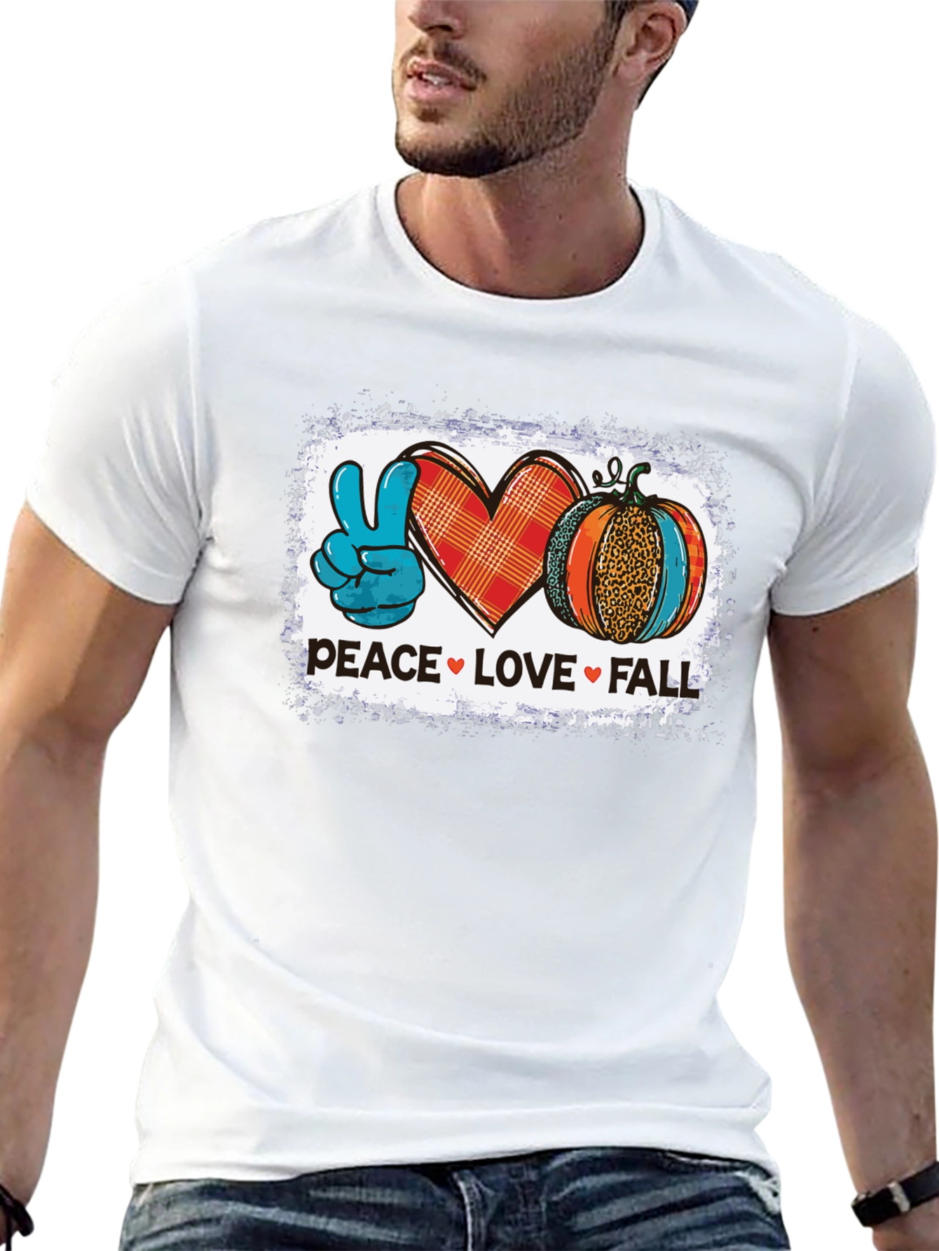 Peace Love Fall Graphic T-Shirt