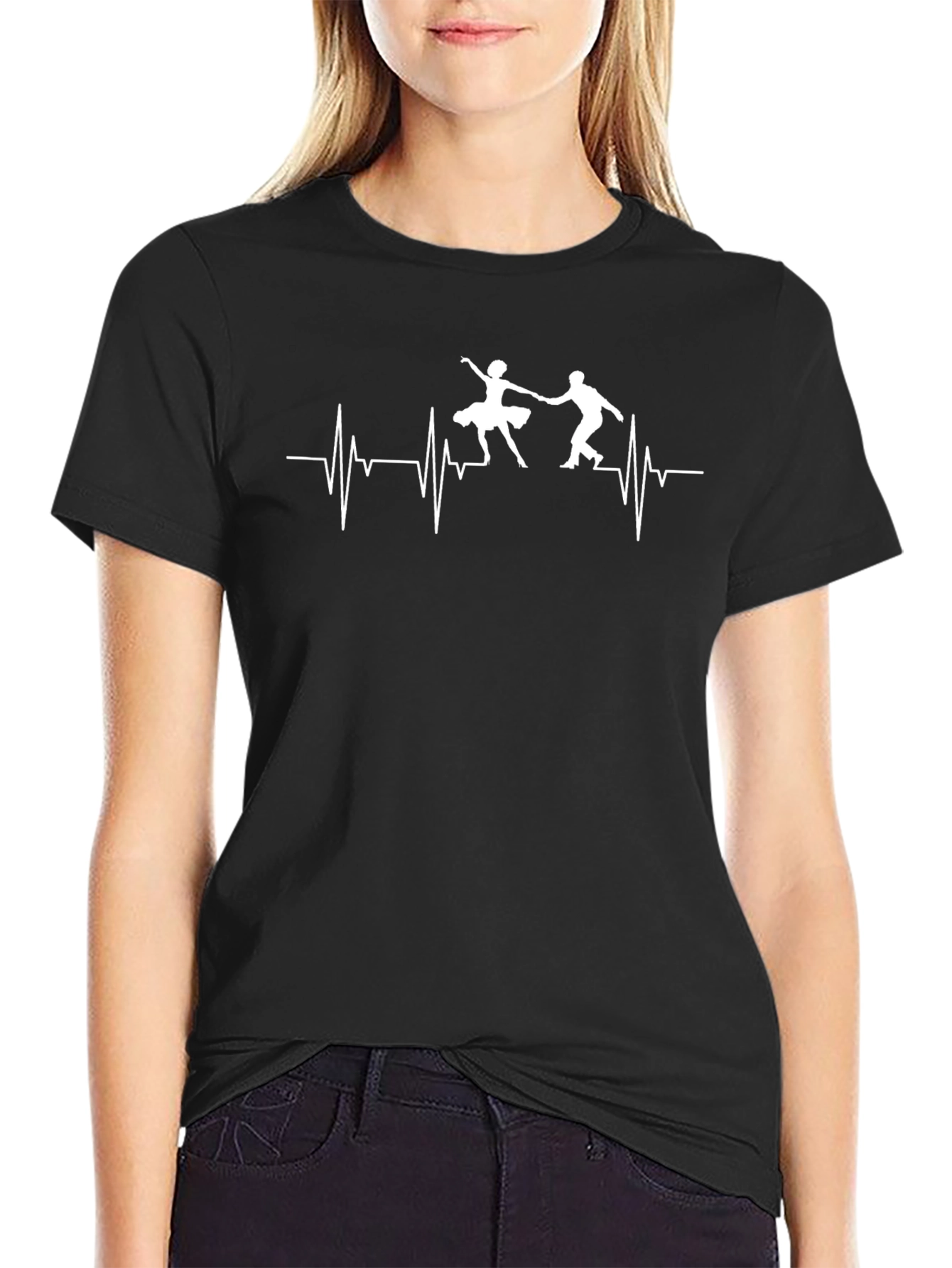 Dancing Heartbeat Graphic T-Shirt - Rhythm of Dance