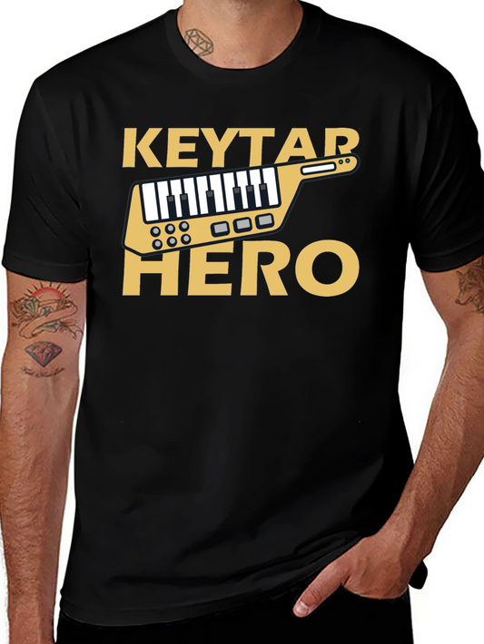 Keytar Hero Black T-Shirt - Music Inspired Design