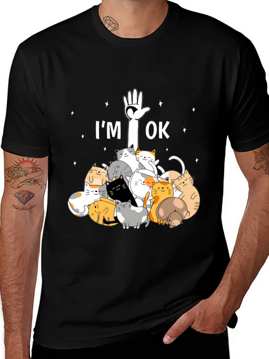 Im OK Cats T-Shirt Cute Graphic Tee