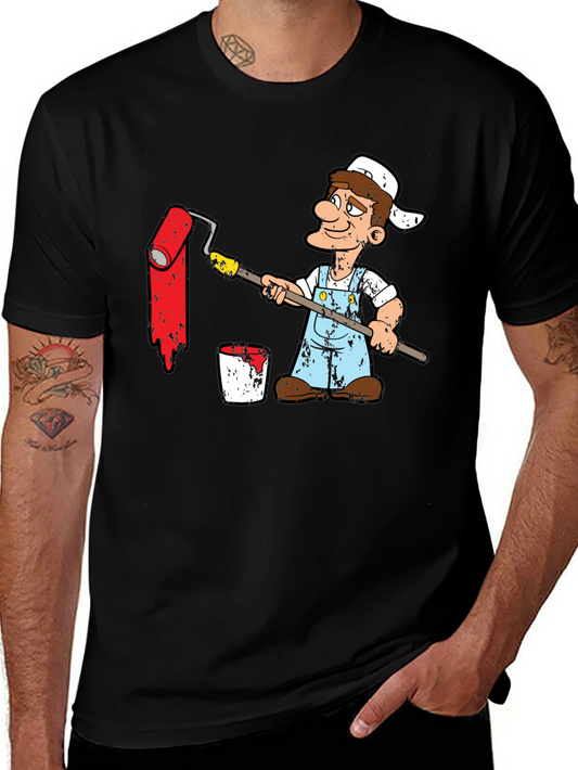 Painter Cartoon Graphic T-Shirt
