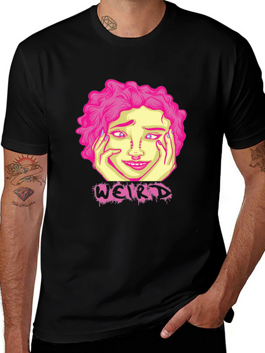 Weird Graphic T-Shirt - Black Cotton Tee