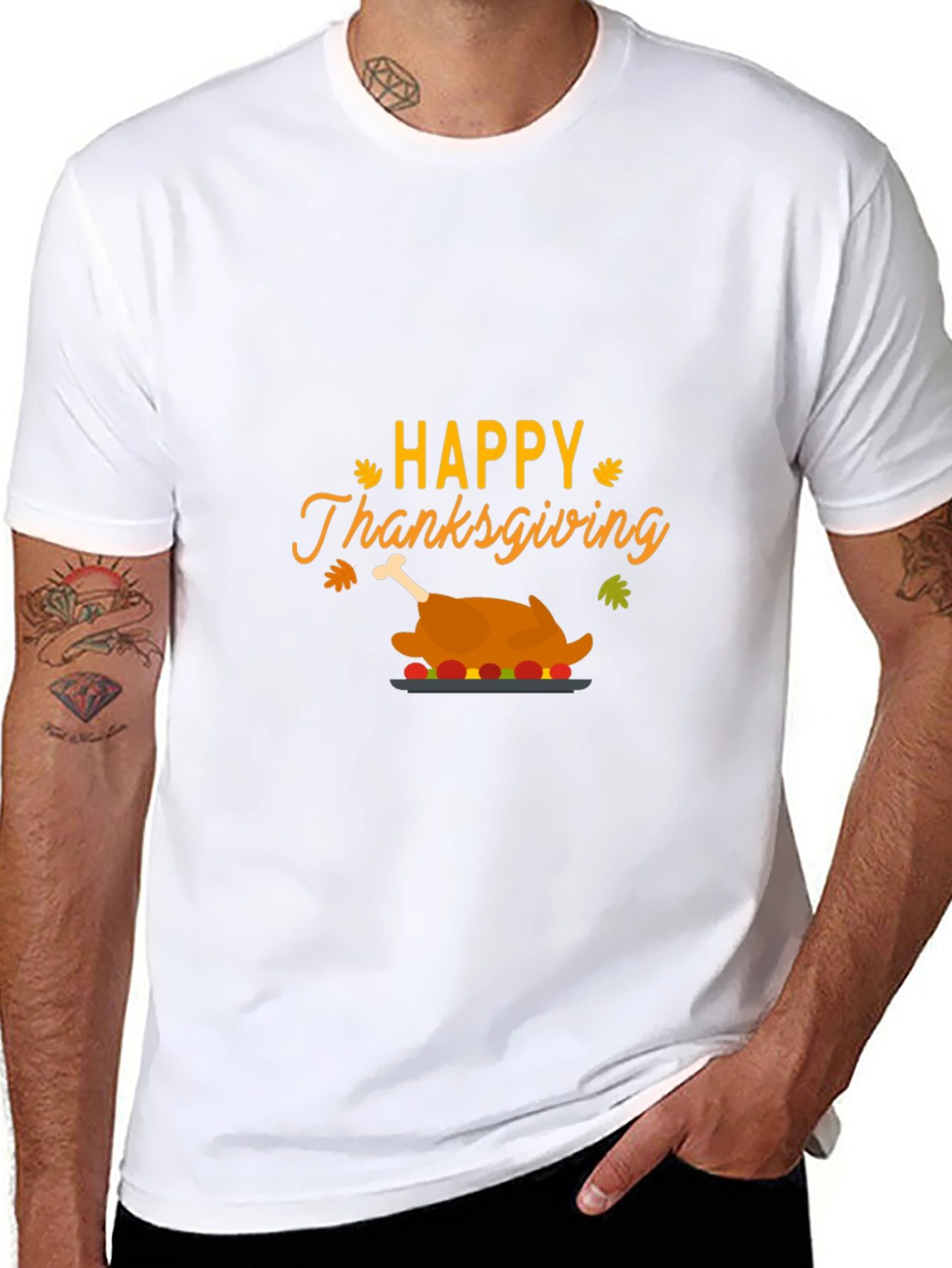 Happy Thanksgiving Turkey T-Shirt - Festive Holiday Apparel