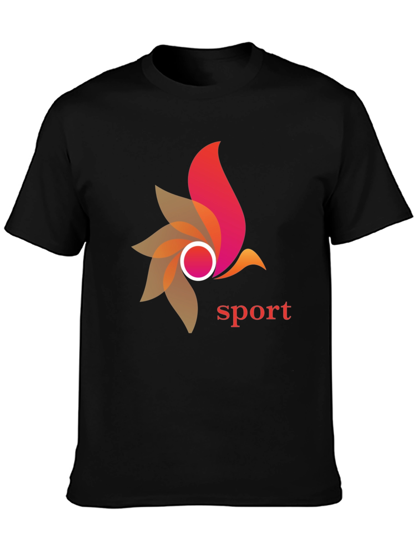 Stylish Sport Graphic Black T-Shirt