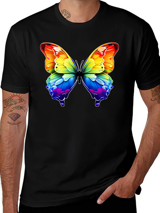 Rainbow Butterfly Graphic T-Shirt