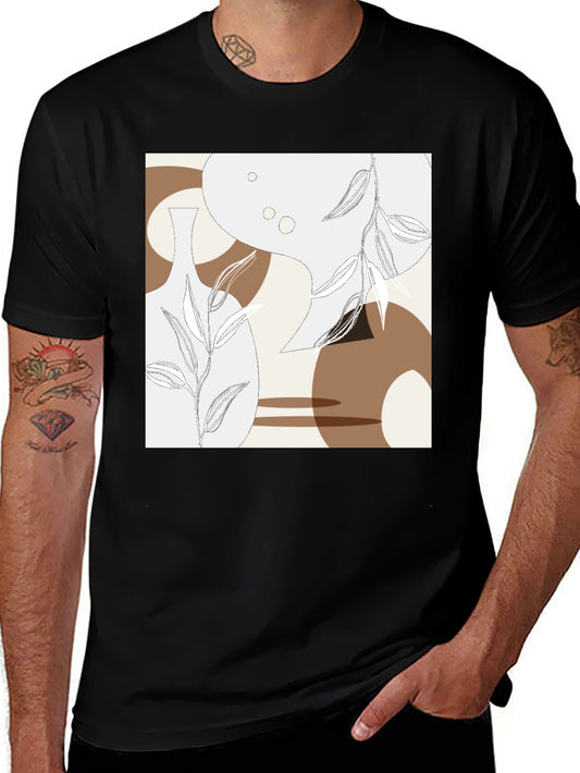 Abstract Floral T-Shirt - Modern Botanical Design