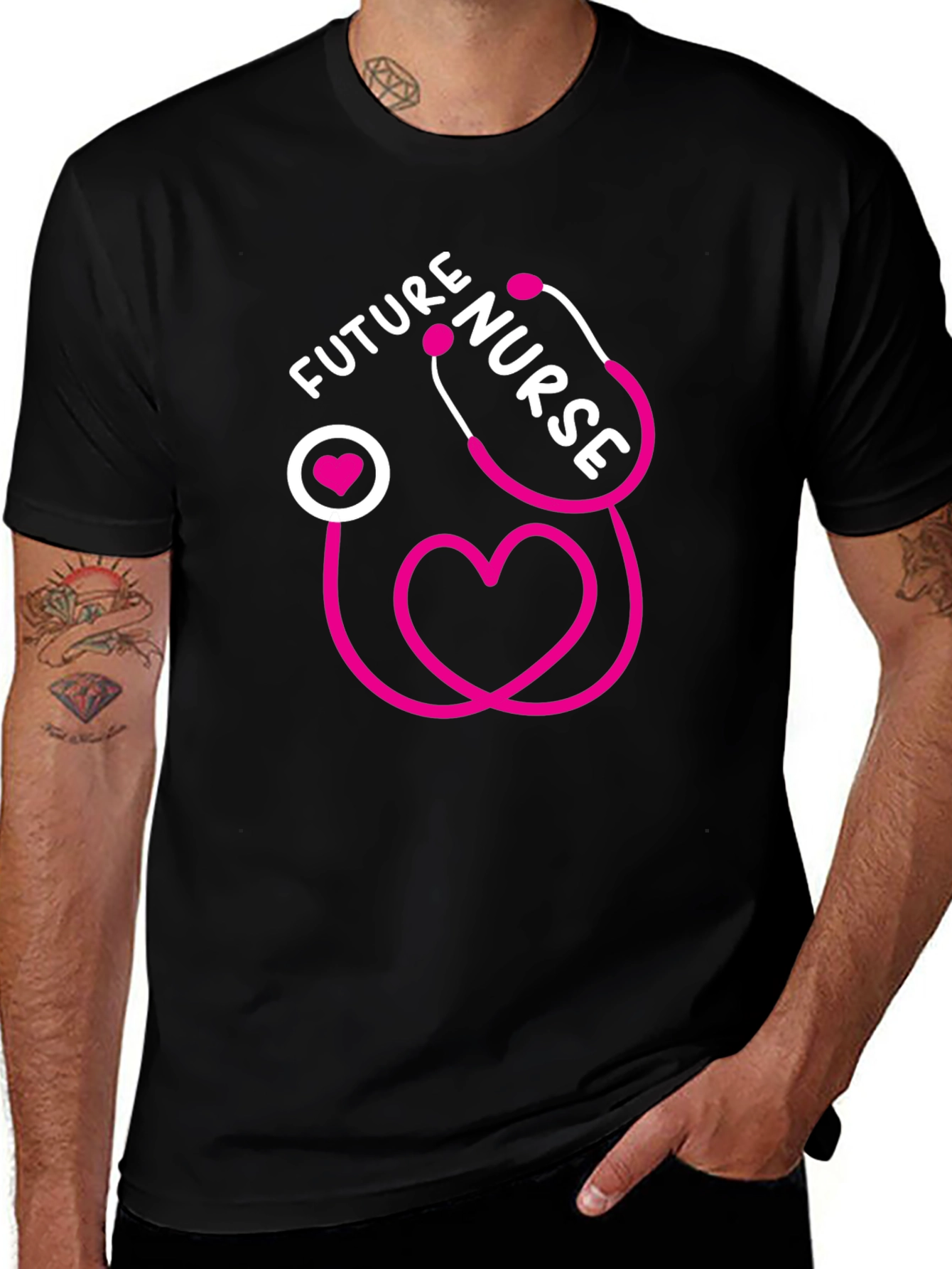 Future Nurse Stethoscope Heart T-Shirt