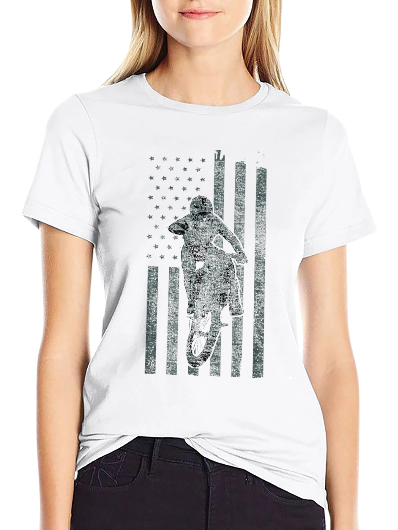 American Flag Motocross T-Shirt