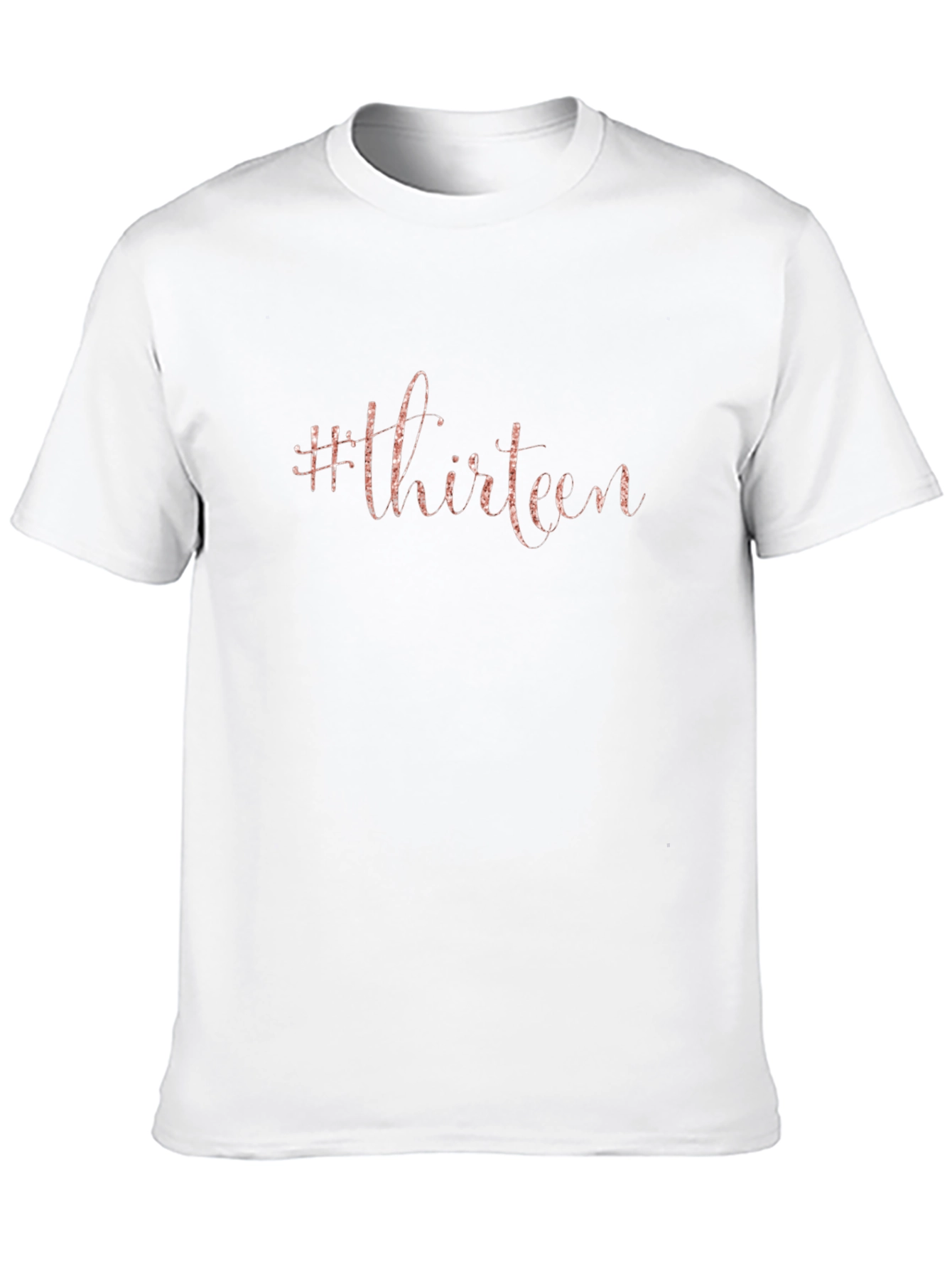#Thirteen Graphic Print Black T-Shirt - Stylish Birthday Tee