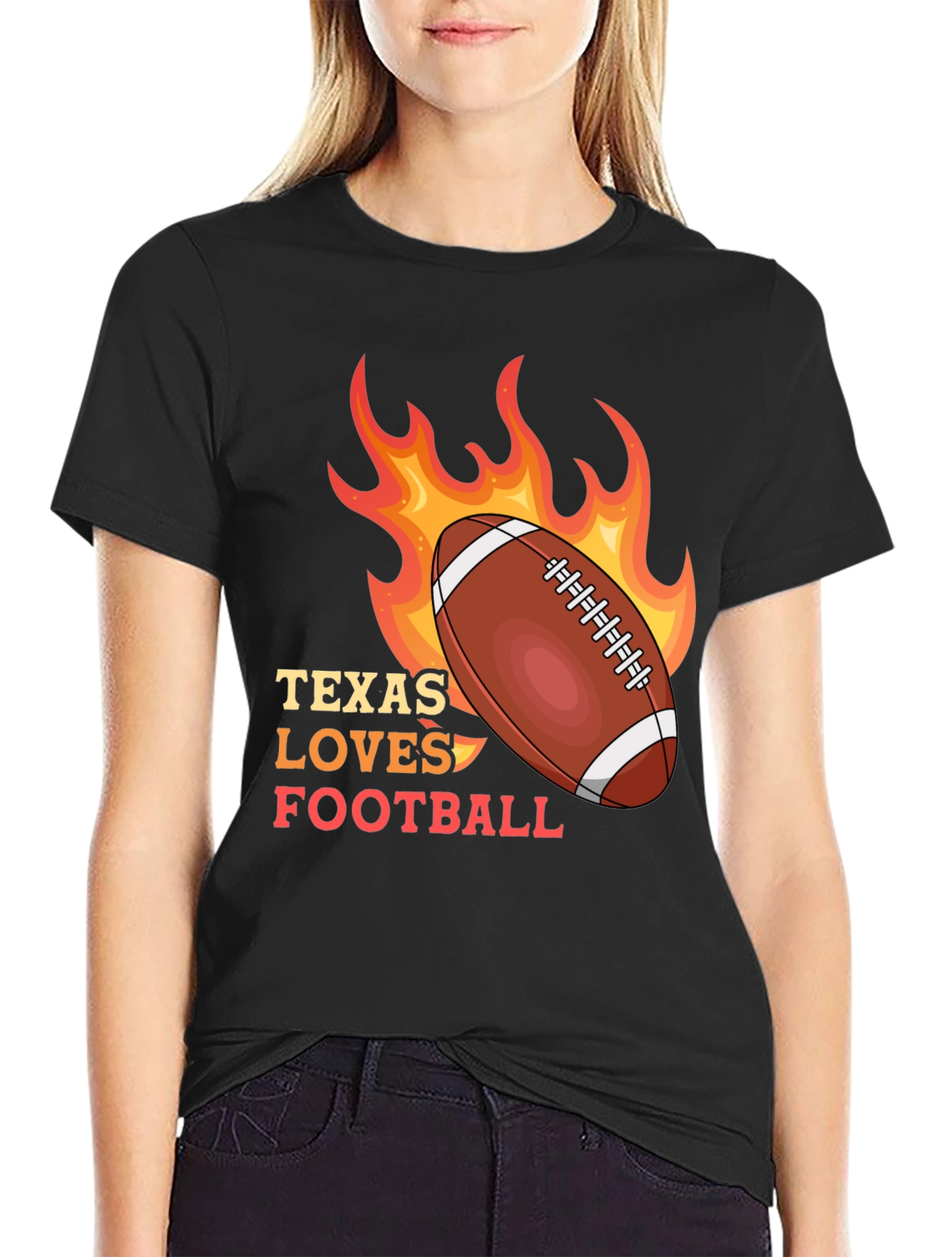 Texas Loves Football Graphic Tee