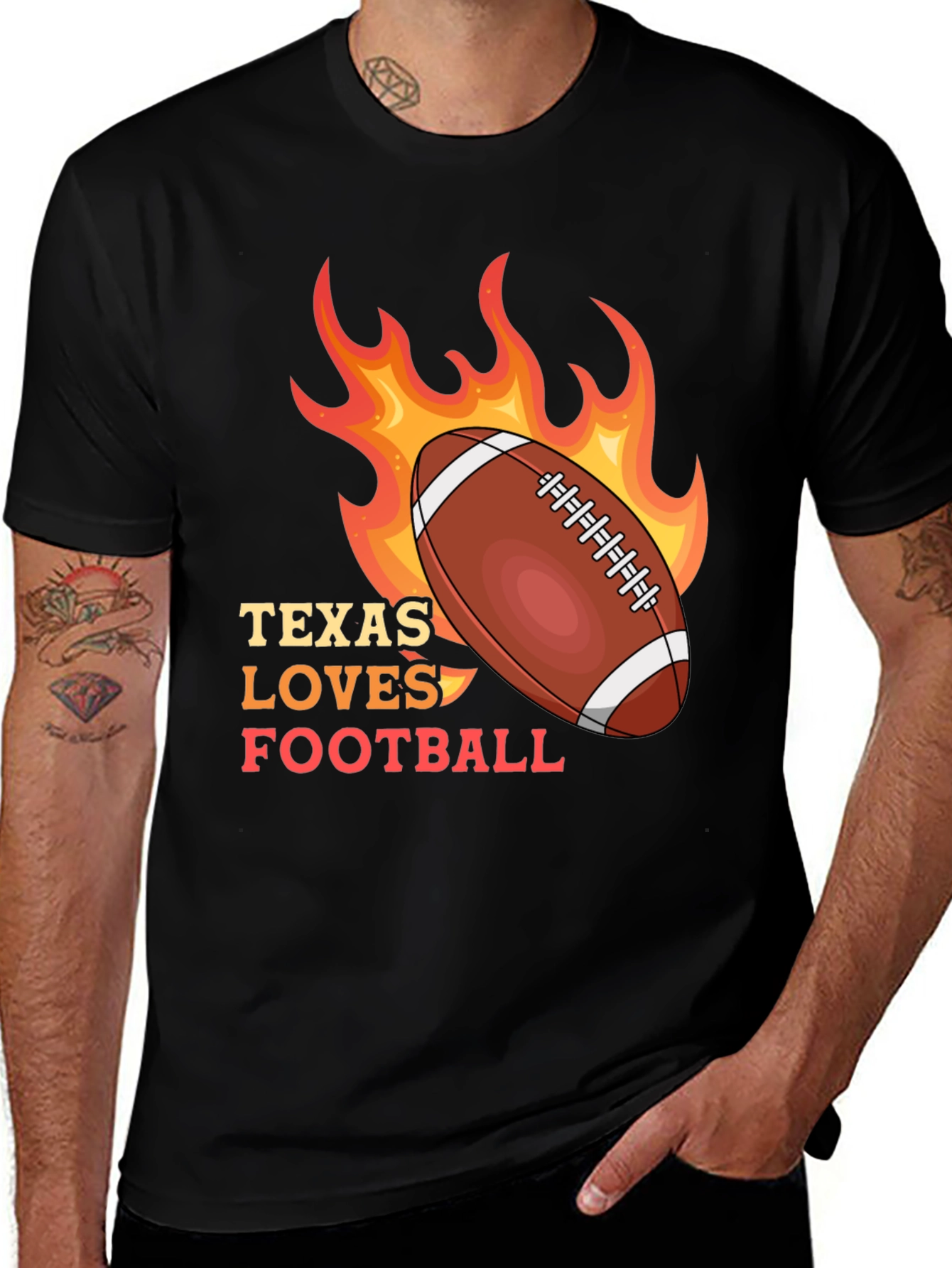 Texas Loves Football Graphic Tee