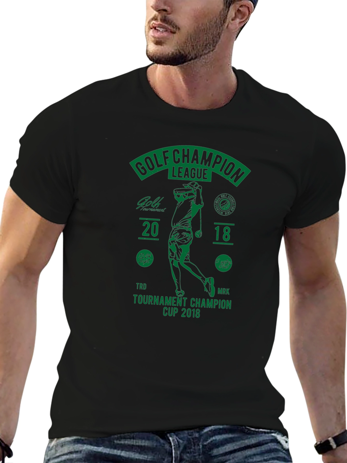Golf Champion League Black T-Shirt