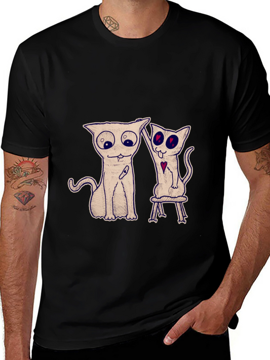 Quirky Cat Graphic Tee - Unique Design