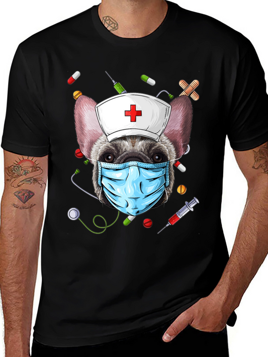 Nurse Dog Graphic T-Shirt