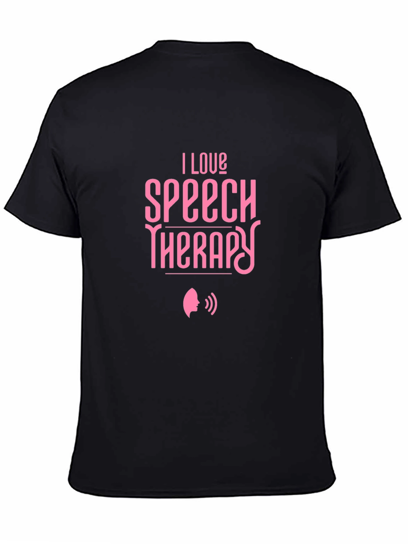 I Love Speech Therapy Black T-Shirt