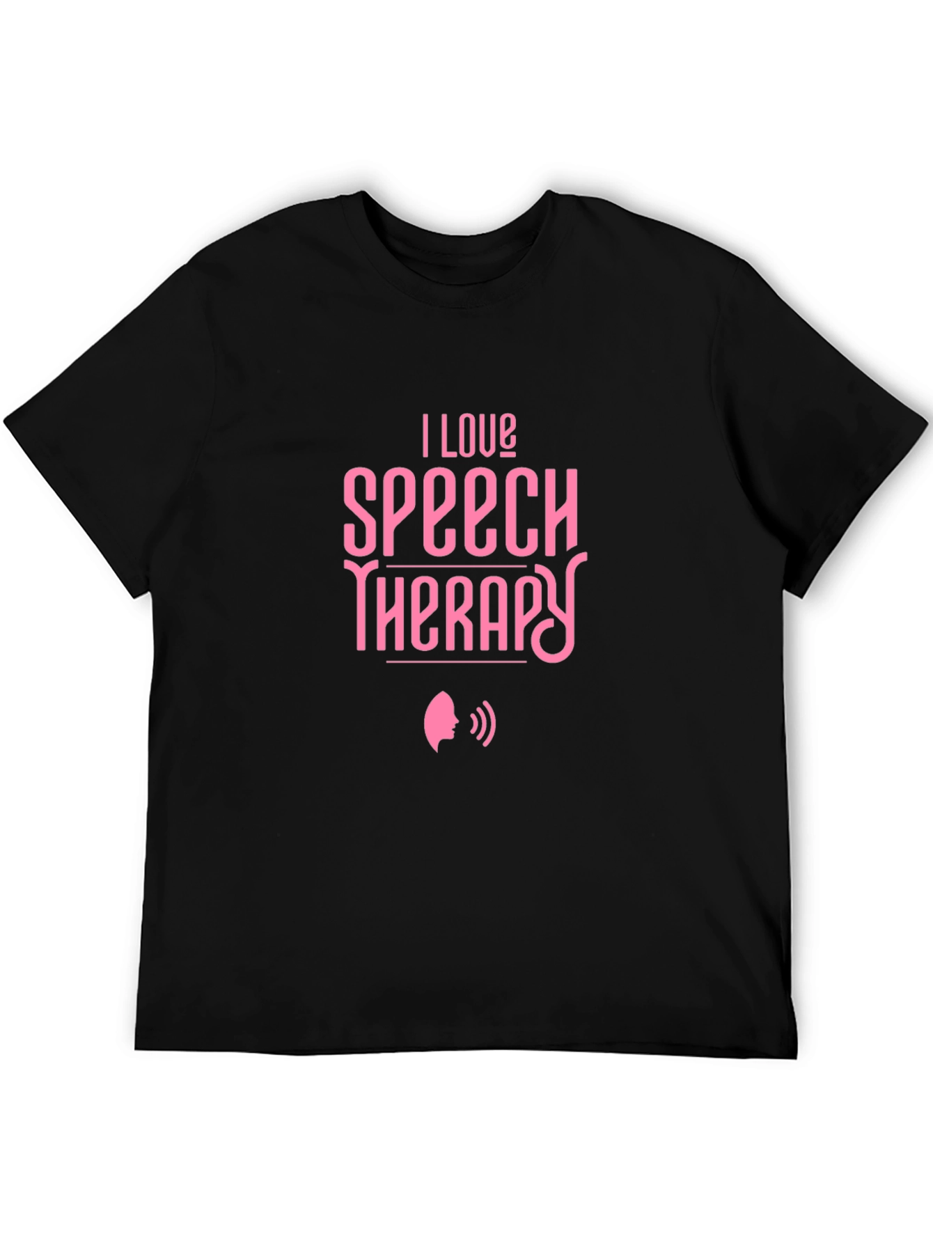 I Love Speech Therapy Black T-Shirt