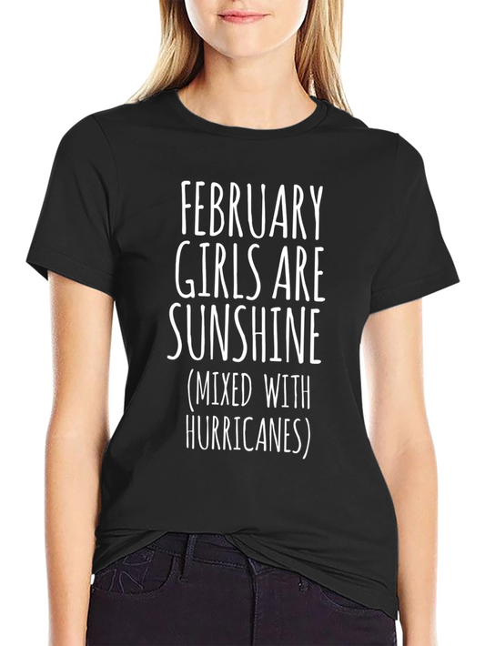 February Girls Sunshine Funny Graphic Tee