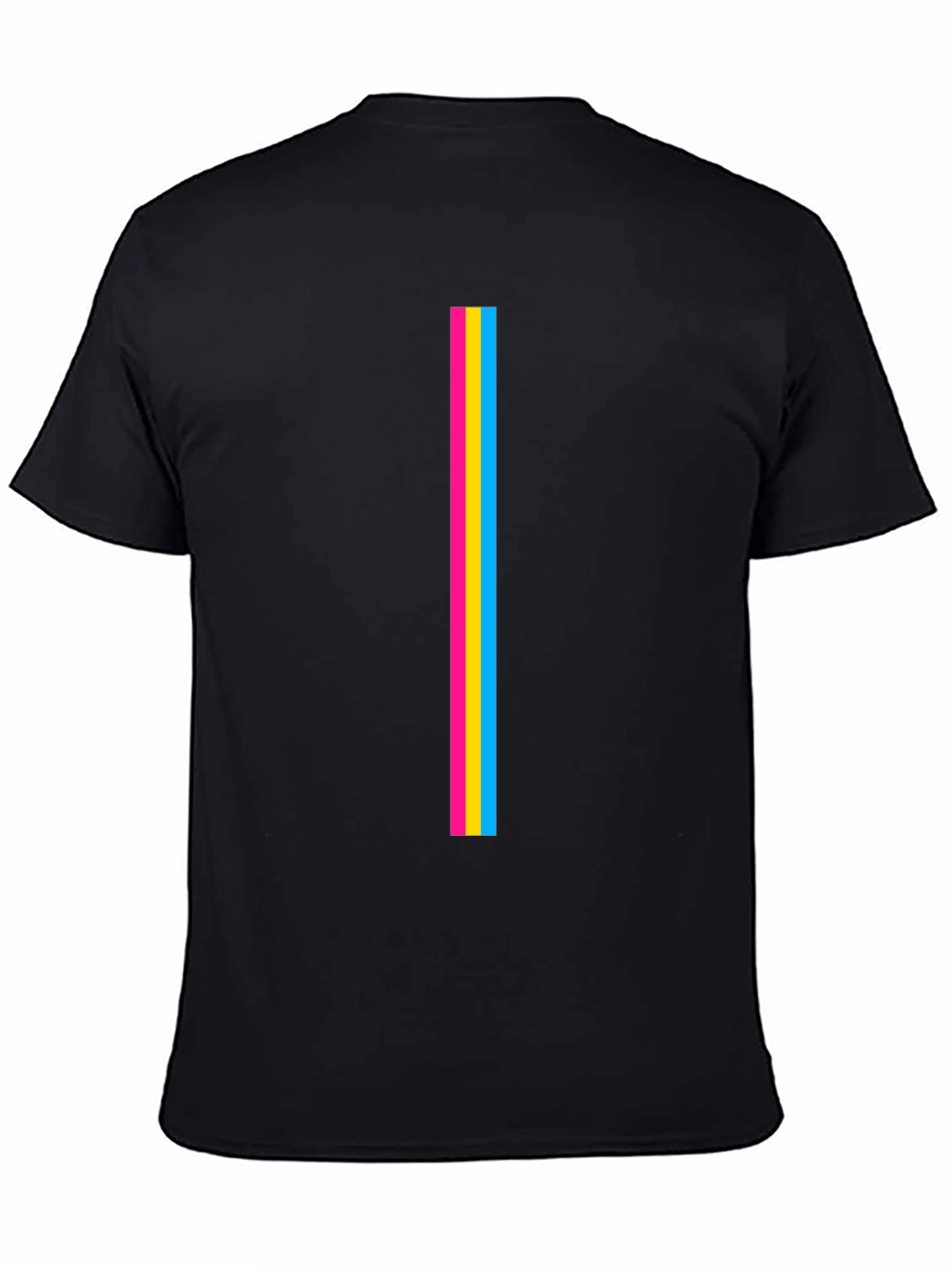Pan Pride Stripe Graphic Black T-Shirt