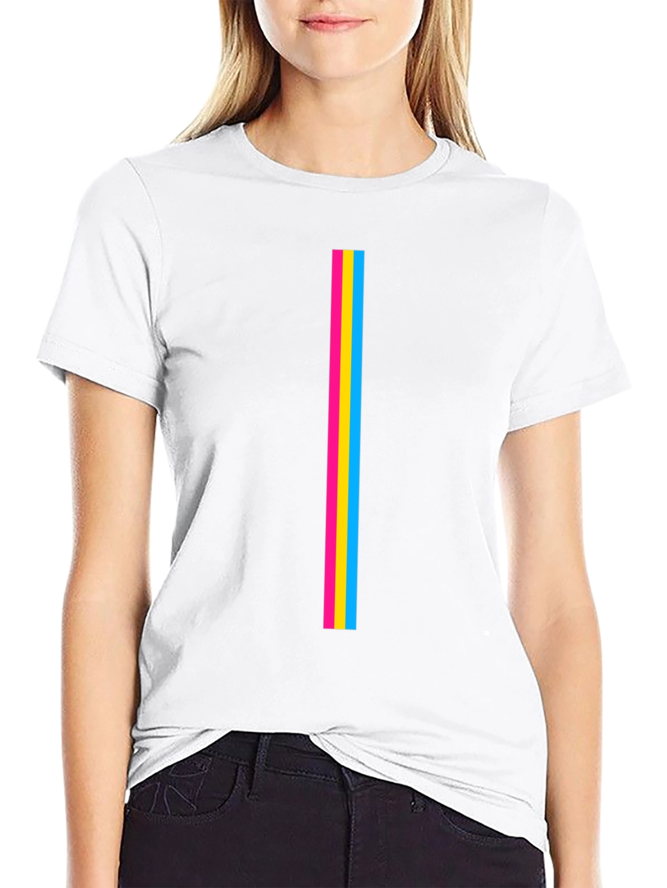 Pan Pride Stripe Graphic Black T-Shirt