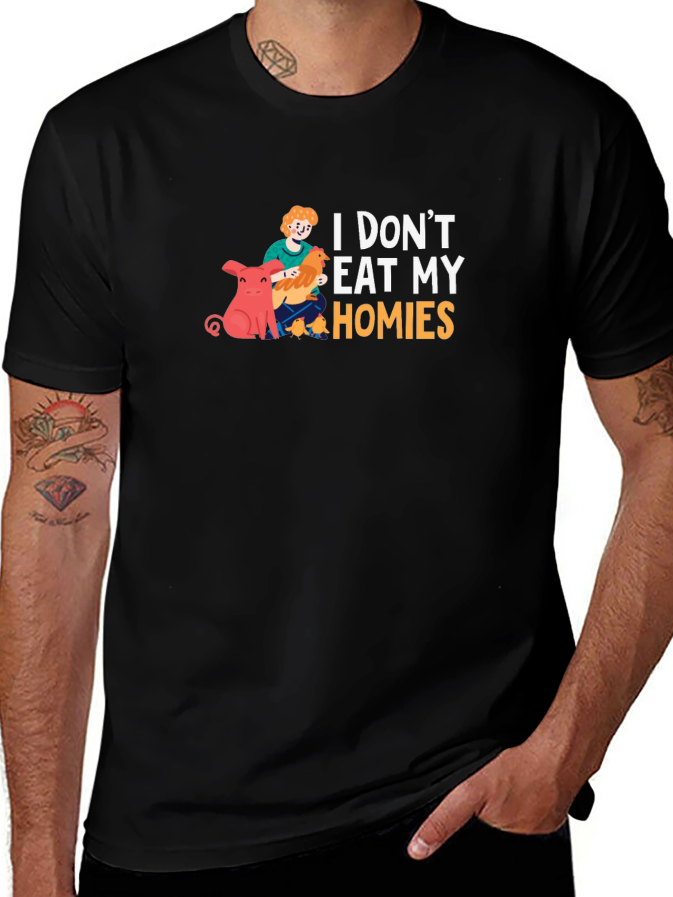 Vegan T-Shirt - I Dont Eat My Homies