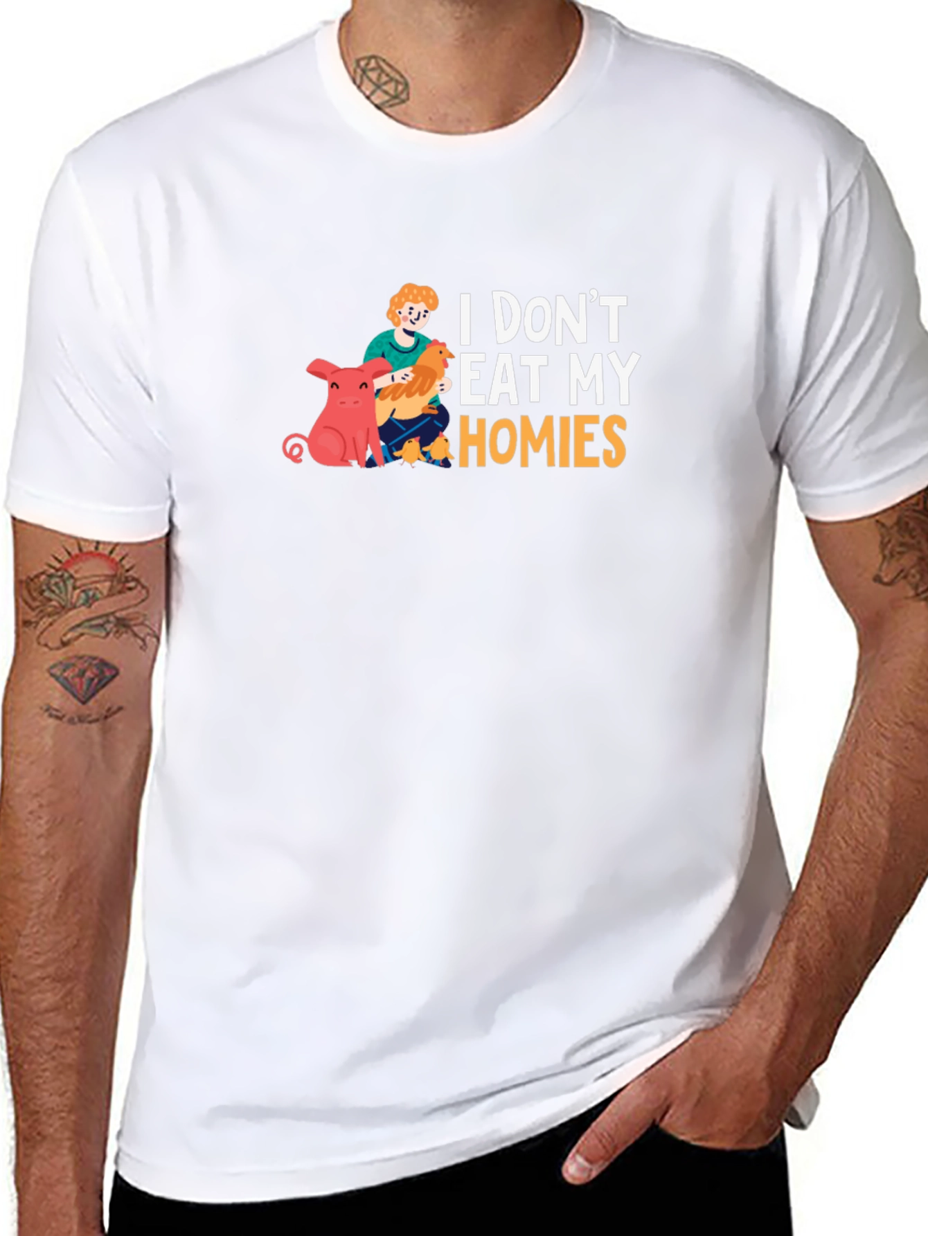 Vegan T-Shirt - I Dont Eat My Homies