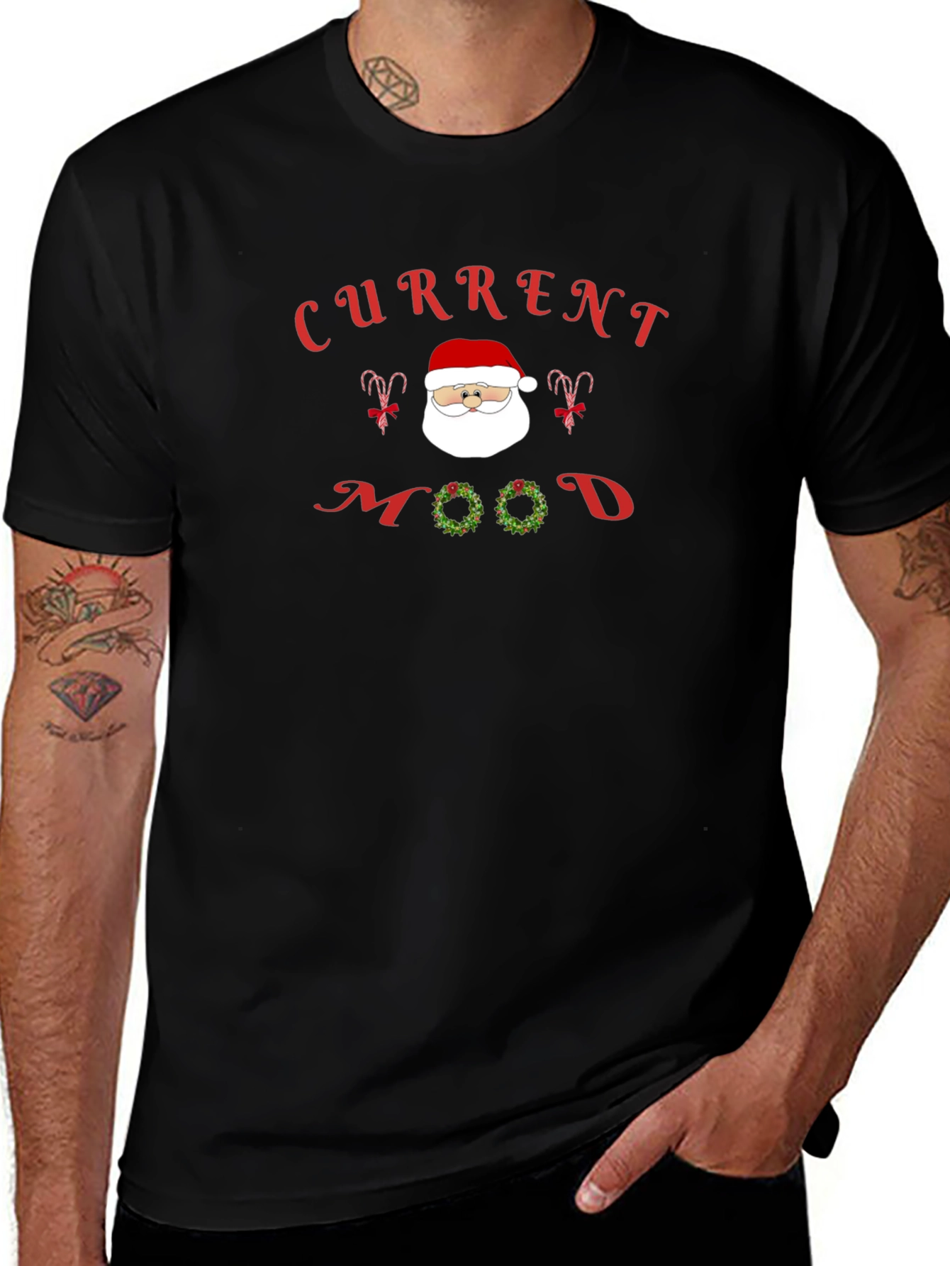 Current Mood Santa Holiday T-Shirt