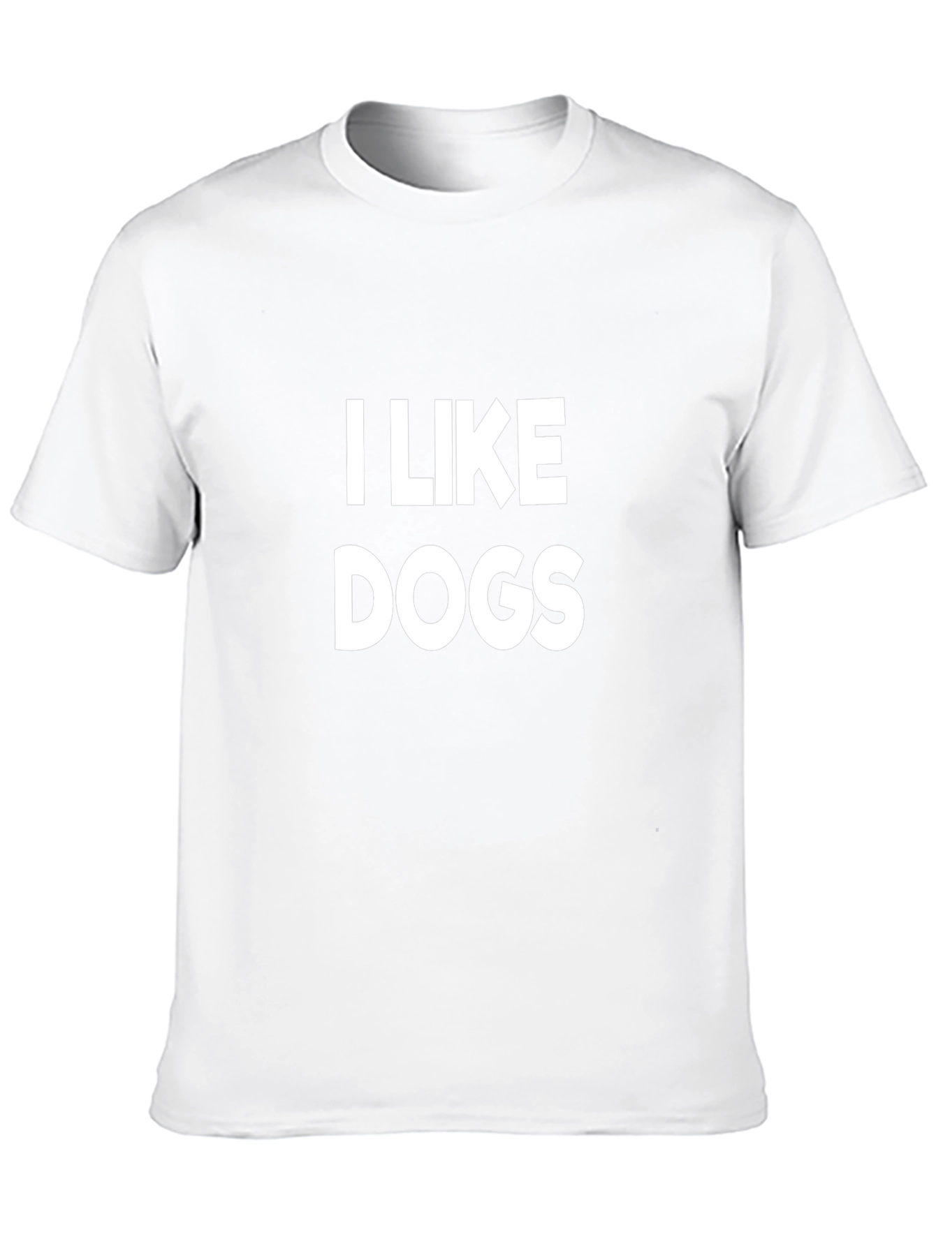 I Like Dogs Graphic Tee - Black Cotton T-Shirt