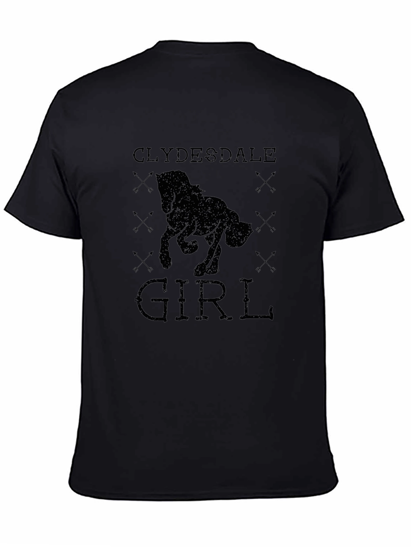 Clydesdale Girl Black T-Shirt