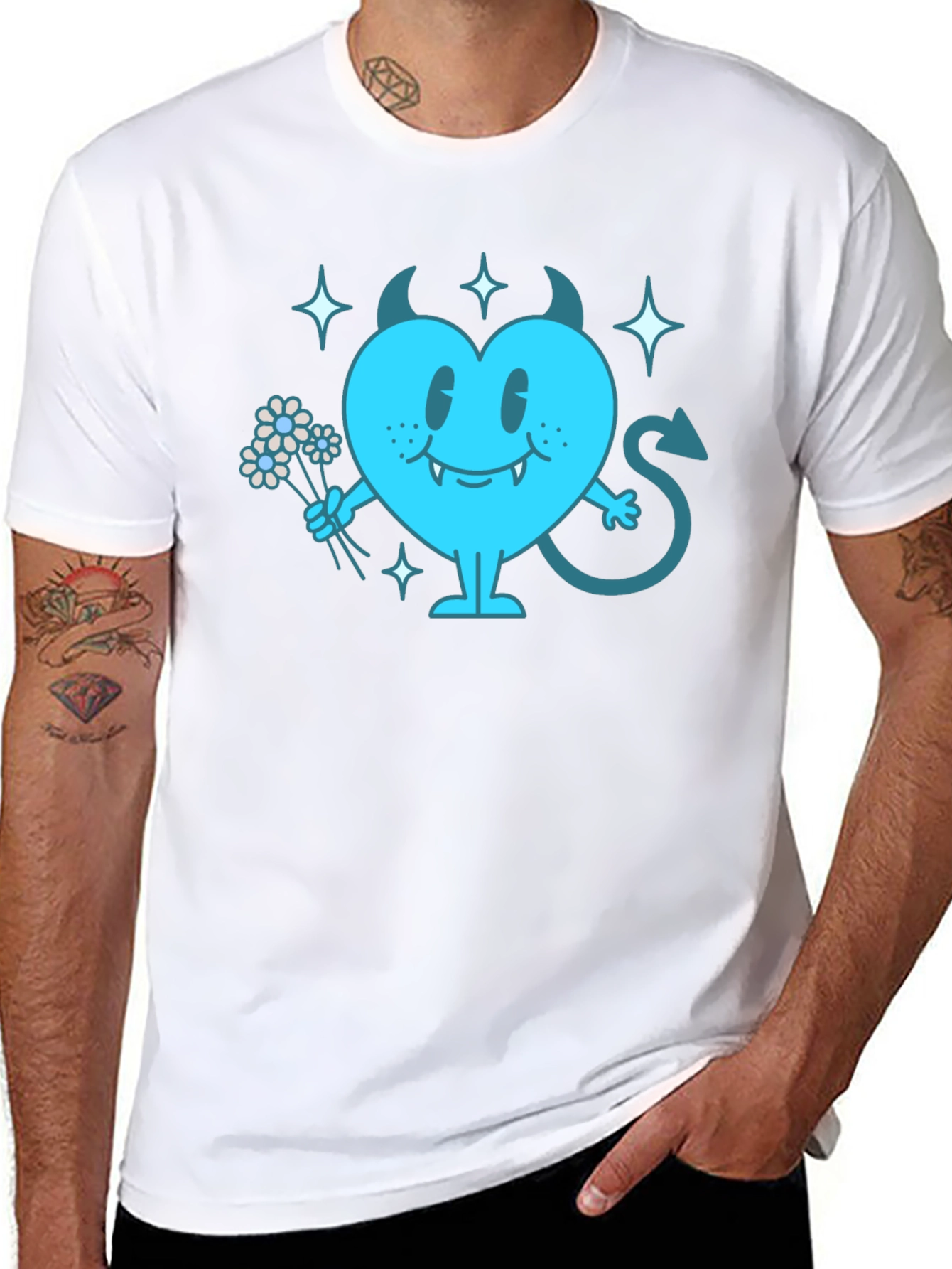 Devil Heart Graphic T-Shirt - Fun & Edgy Tee