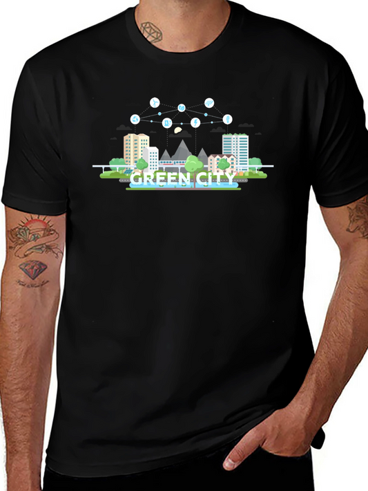Eco-Friendly Green City T-Shirt - Sustainable Living
