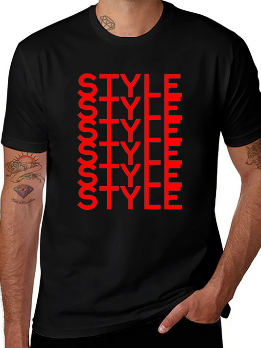 Bold Style Graphic Print Crew Neck T-Shirt