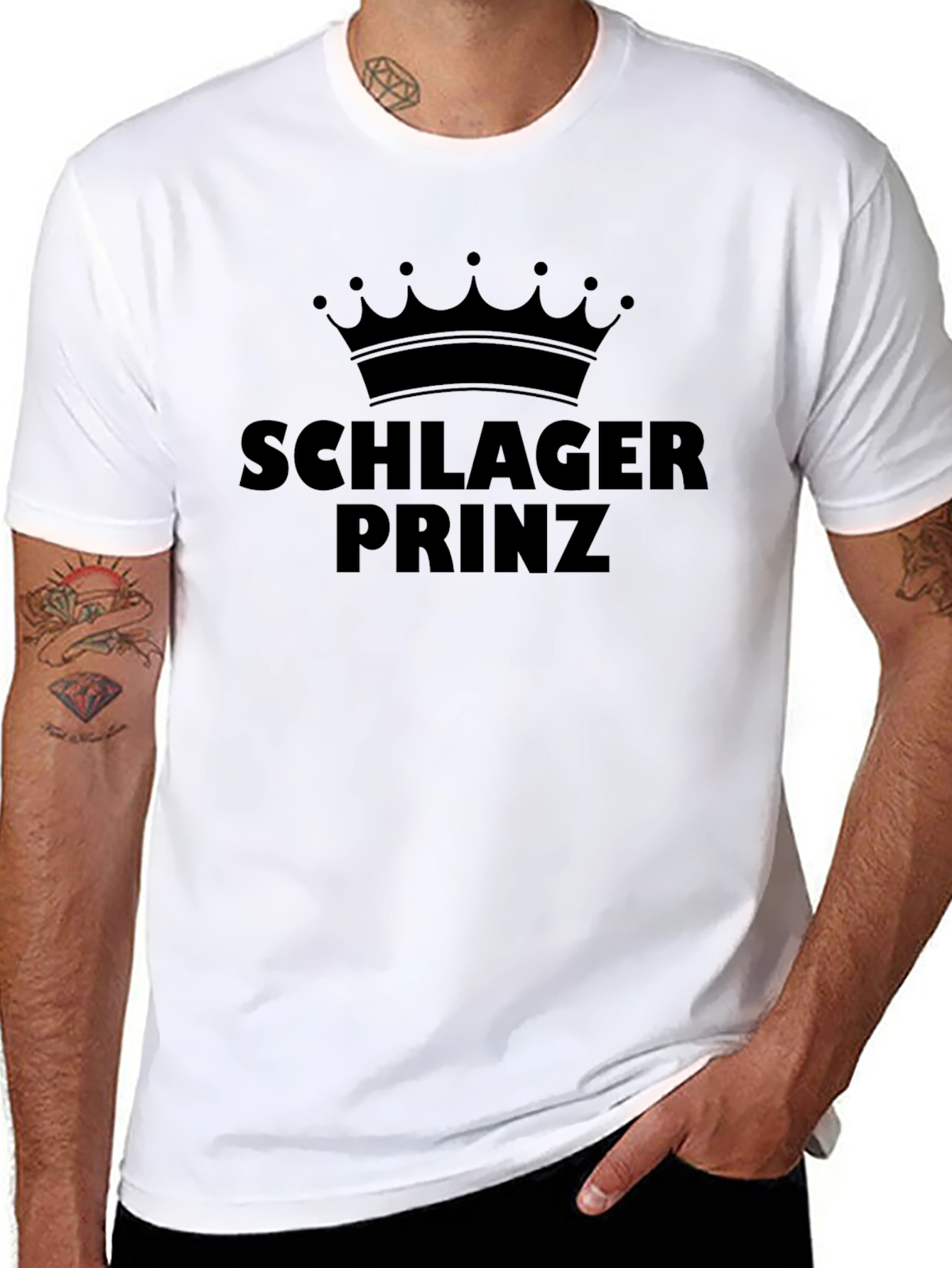 Schlager Prinz T-Shirt - Black Graphic Tee