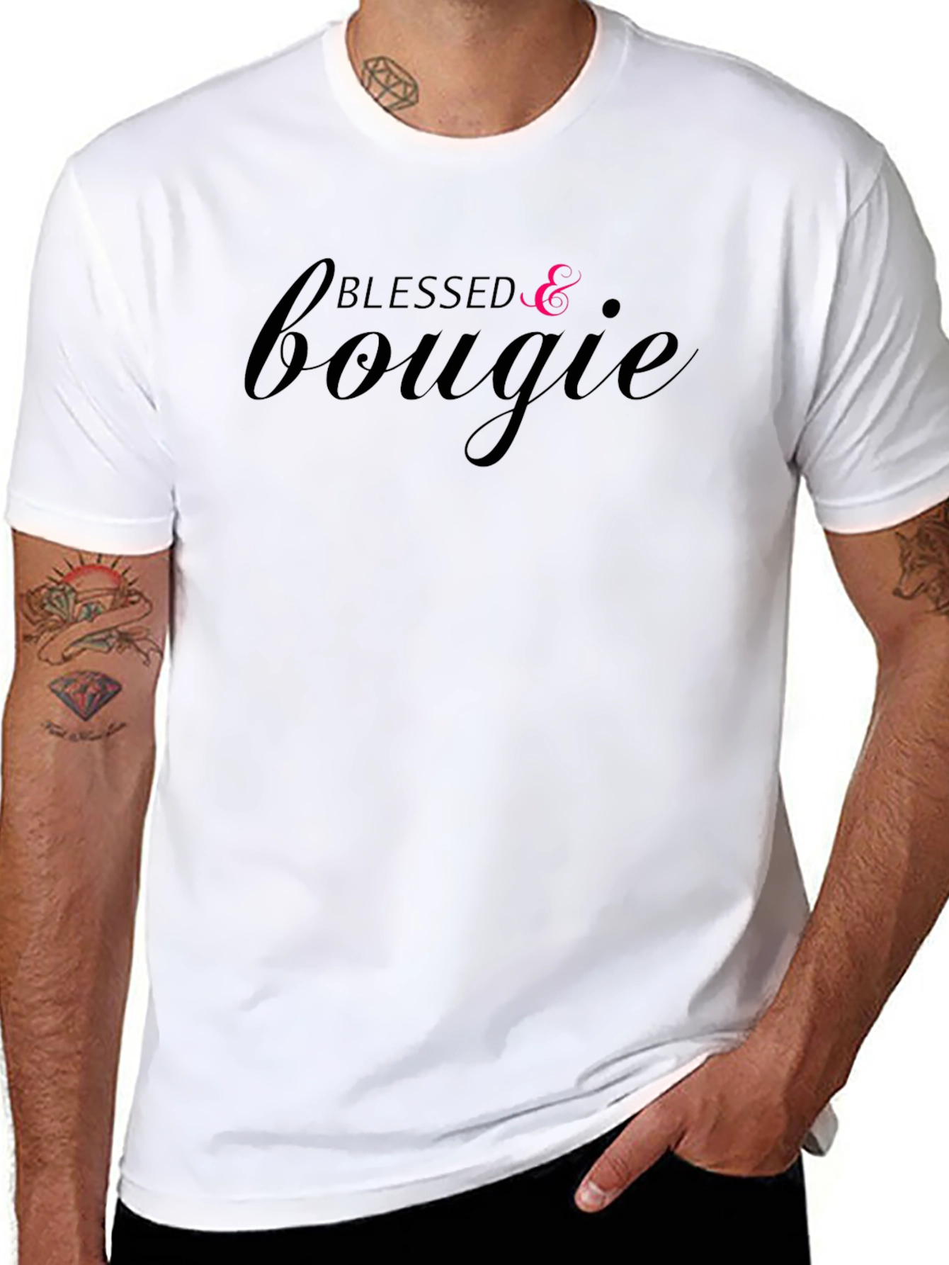 Blessed & Bougie Graphic Tee - Stylish Comfort