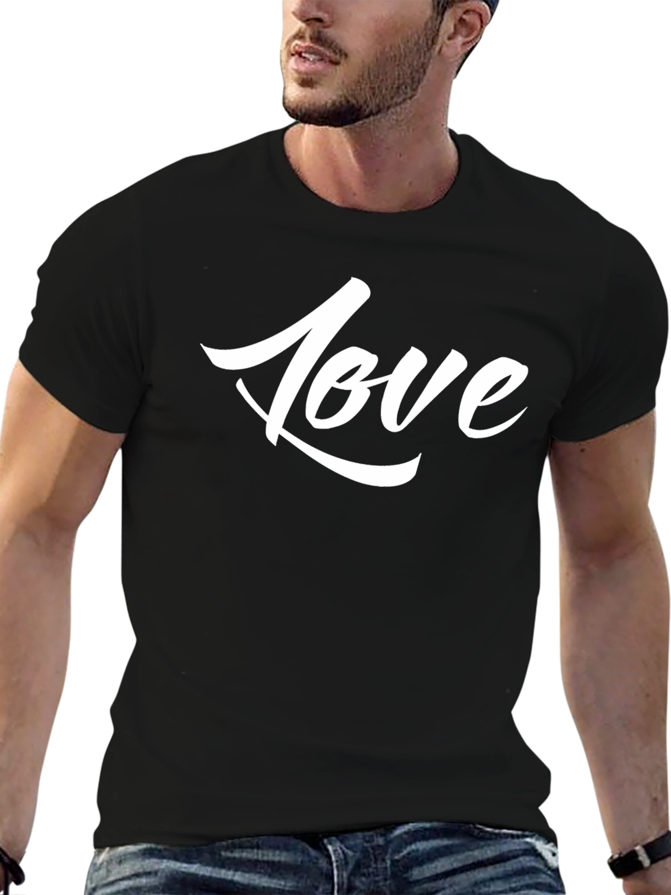 Love Graphic Black T-Shirt - Stylish and Trendy
