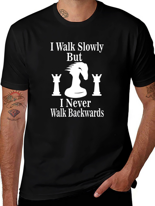 Chess Piece Graphic T-Shirt - I Walk Slowly
