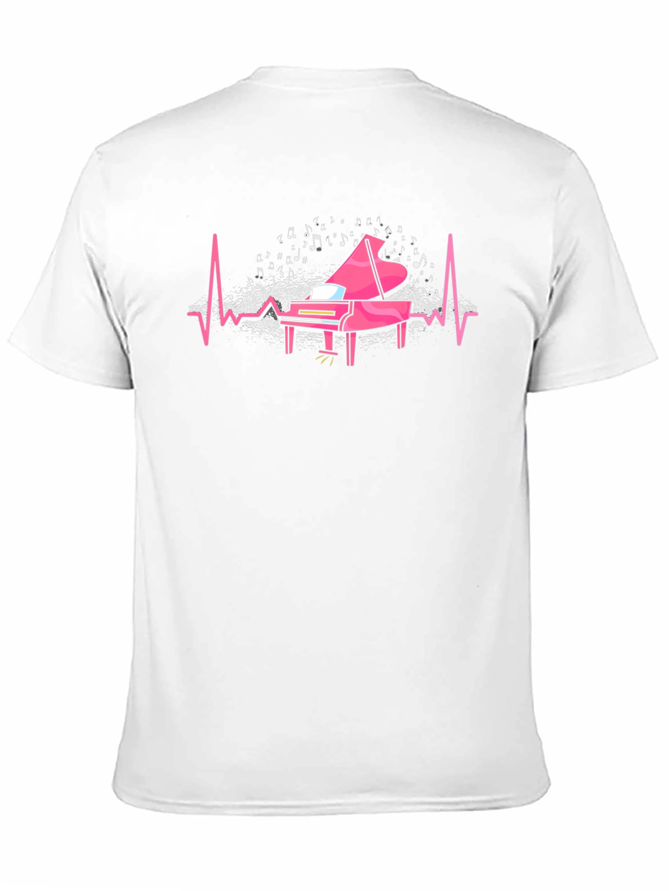 Piano Heartbeat T-Shirt - Music Lover Tee
